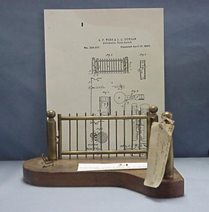 User Guide Series: Homer and Jean Blair Collection of United States Patent Models Automatic Gate Latch