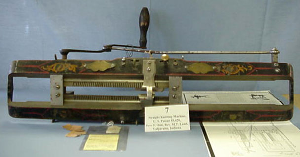 User Guide Series: Homer and Jean Blair Collection of United States Patent Models Straight Knitting Machine